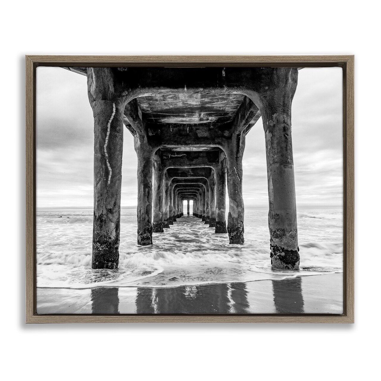 Stupell Industries Pier Structure in Perspective Floating Frame, design by Jeff Poe Photography